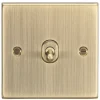 Knightsbridge CSTOG12AB 10AX 1-Gang Intermediate Switch Antique Brass With Colour-Matched Inserts -British General Shop 777TY P