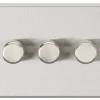 Knightsbridge CS2183BC 3-Gang 2-Way LED Dimmer Switch Brushed Chrome -British General Shop 783TY P