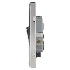 Schneider Electric Lisse Deco 20AX 1-Gang DP Control Switch Polished Chrome With LED With Black Inserts -British General Shop 785FF A2