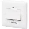 MK Base 10A 1-Gang 3-Pole Fan Isolator Switch White With White Inserts -British General Shop 785PF P
