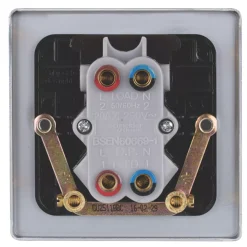 Schneider Electric Ultimate Low Profile 20AX 1-Gang DP Control Switch Brushed Chrome With Neon With Black Inserts -British General Shop 7863J A4