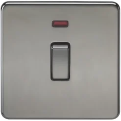 Knightsbridge SF8341NBN 20A 1-Gang DP Control Switch Black Nickel With LED