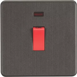 Knightsbridge SF8331NSB 45A 1-Gang DP Control Switch Smoked Bronze With LED