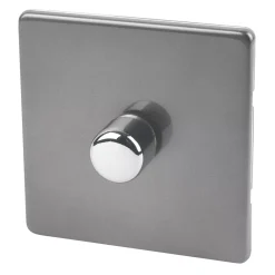 Varilight V-Pro 1-Gang 2-Way LED Dimmer Switch Slate Grey