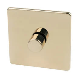 Crabtree Platinum 1-Gang 2-Way Dimmer Switch Polished Brass