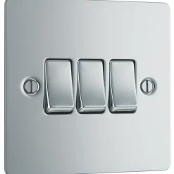 LAP 10AX 3-Gang 2-Way Light Switch Polished Chrome 8 LAP 10AX 3-Gang 2-Way Light Switch Polished Chrome -British General Shop 78977 A1