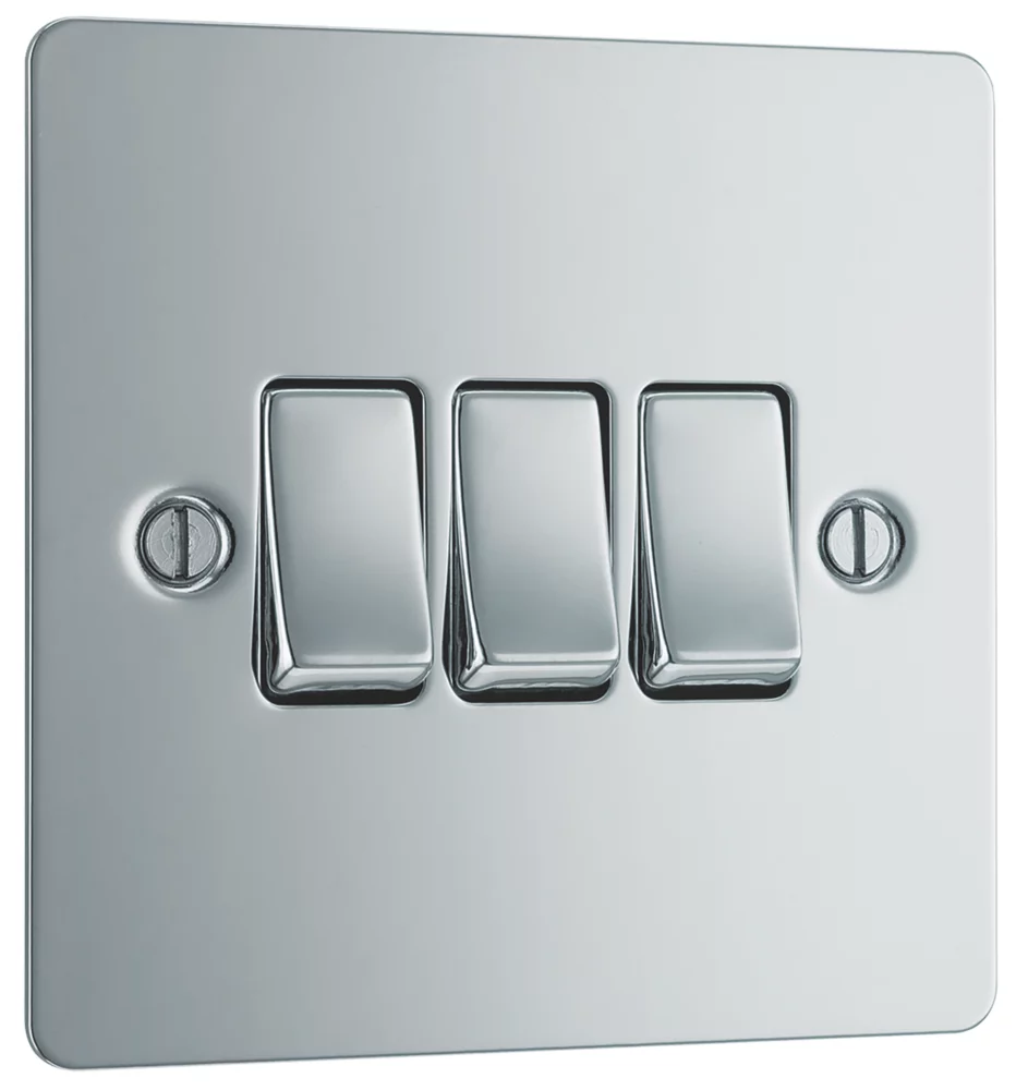 LAP 10AX 3-Gang 2-Way Light Switch Polished Chrome 4 LAP 10AX 3-Gang 2-Way Light Switch Polished Chrome - Image 2