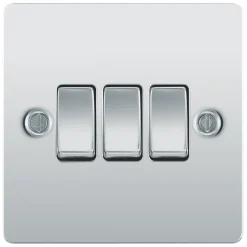 LAP 10AX 3-Gang 2-Way Light Switch Polished Chrome 9 LAP 10AX 3-Gang 2-Way Light Switch Polished Chrome -British General Shop 78977 A2