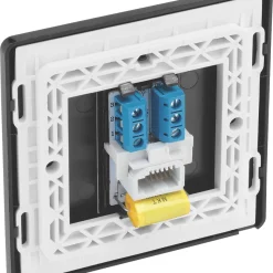 British General Evolve Master Telephone Socket Matt Black With Black Inserts -British General Shop 789RF A4