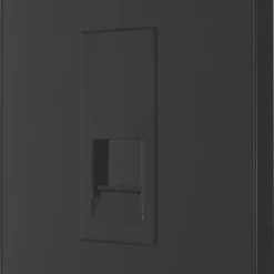British General Evolve Master Telephone Socket Matt Black With Black Inserts