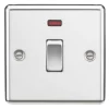 Knightsbridge CL834NPC 20A 1-Gang DP Control Switch Polished Chrome With LED -British General Shop 789TY P