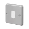 MK Contoura 10A 1-Gang 2-Way Switch Grey With White Inserts -British General Shop 794RG P