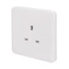Schneider Electric Lisse 13A 1-Gang Unswitched Plug Socket White