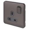 Schneider Electric Lisse Deco 13A 1-Gang DP Switched Plug Socket Mocha Bronze With Black Inserts 1 Schneider Electric Lisse Deco 13A 1-Gang DP Switched Plug Socket Mocha Bronze With Black Inserts -British General Shop 795FF P