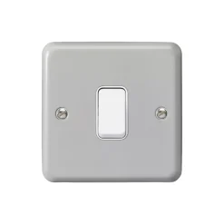 MK Contoura 10A 1-Gang Intermediate Switch Grey With White Inserts -British General Shop 796RG A1