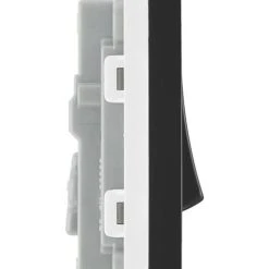 British General Evolve 20A 16AX 1-Gang Intermediate Light Switch Satin Brass With Black Inserts -British General Shop 797PX A5