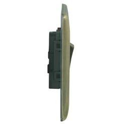 British General Nexus Metal 10AX 1-Gang 2-Way Light Switch Antique Brass -British General Shop 79804 A3