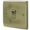 British General Nexus Metal 10AX 1-Gang 2-Way Light Switch Antique Brass