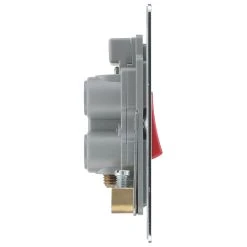 LAP 45A 1-Gang DP Cooker Switch Polished Chrome With LED -British General Shop 7996P A4