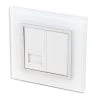 Retrotouch Crystal Master Telephone Socket White Glass With White Inserts 1 Retrotouch Crystal Master Telephone Socket White Glass With White Inserts -British General Shop 8013J P