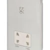 Schneider Electric Lisse Deco 2-Gang Dual Voltage Shaver Socket 115 / 230V Polished Chrome With White Inserts -British General Shop 801FF P