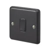 MK Contoura 10A 1-Gang 2-Way Switch Black With Colour-Matched Inserts 1 MK Contoura 10A 1-Gang 2-Way Switch Black With Colour-Matched Inserts -British General Shop 802RG P