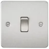 Knightsbridge FP2000BC 10AX 1-Gang 2-Way Light Switch Brushed Chrome -British General Shop 803TX P