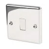 LAP 10AX 1-Gang 2-Way Light Switch Polished Chrome With White Inserts -British General Shop 80507 P