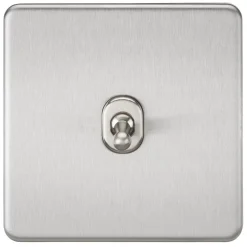 Knightsbridge SF1TOGBC 10AX 1-Gang 2-Way Light Switch Brushed Chrome