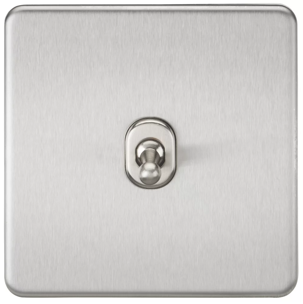 Knightsbridge SF1TOGBC 10AX 1-Gang 2-Way Light Switch Brushed Chrome 3 Knightsbridge SF1TOGBC 10AX 1-Gang 2-Way Light Switch Brushed Chrome