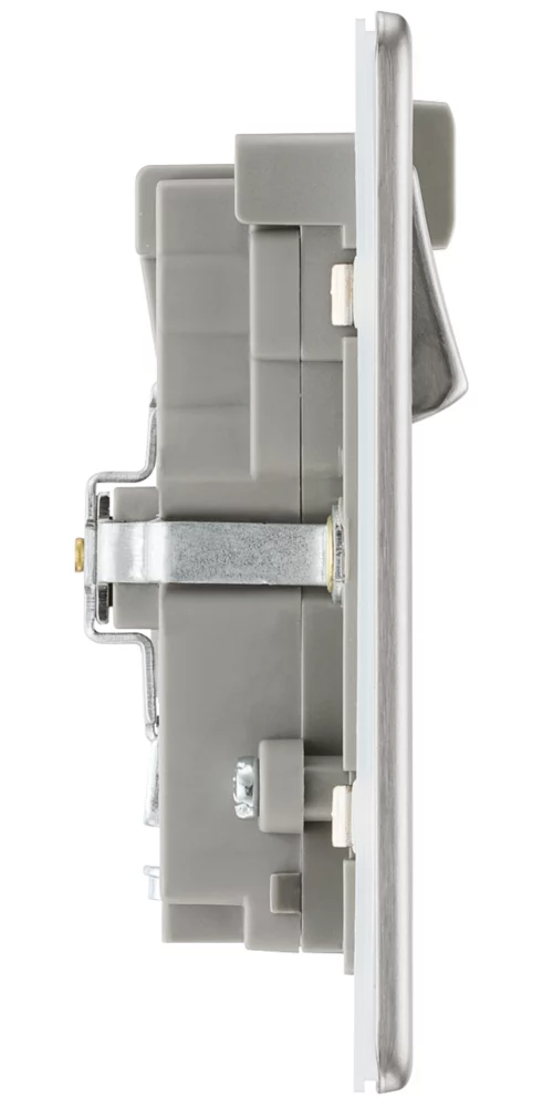 LAP 13A 2-Gang SP Switched Wi-Fi Extender Socket + 2.1A 1-Outlet Type A USB Charger Brushed Stainless Steel With Graphite Inserts 5 LAP 13A 2-Gang SP Switched Wi-Fi Extender Socket + 2.1A 1-Outlet Type A USB Charger Brushed Stainless Steel With Graphite Inserts - Image 3