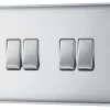 British General Nexus Metal 20A 16AX 4-Gang 2-Way Light Switch Polished Chrome 1 British General Nexus Metal 20A 16AX 4-Gang 2-Way Light Switch Polished Chrome -British General Shop 809XG P