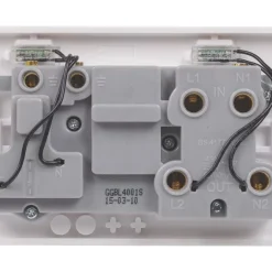 Schneider Electric Lisse 45A 2-Gang DP Cooker Switch & 13A DP Switched Socket White With LED -British General Shop 8103J A3