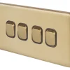 Schneider Electric Lisse Deco 10AX 4-Gang 2-Way Light Switch Satin Brass With Black Inserts 2 Schneider Electric Lisse Deco 10AX 4-Gang 2-Way Light Switch Satin Brass With Black Inserts -British General Shop 810FF P