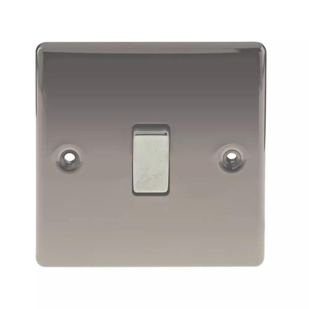 British General Nexus Metal 10AX 1-Gang 2-Way Light Switch Black Nickel 4 British General Nexus Metal 10AX 1-Gang 2-Way Light Switch Black Nickel - Image 2