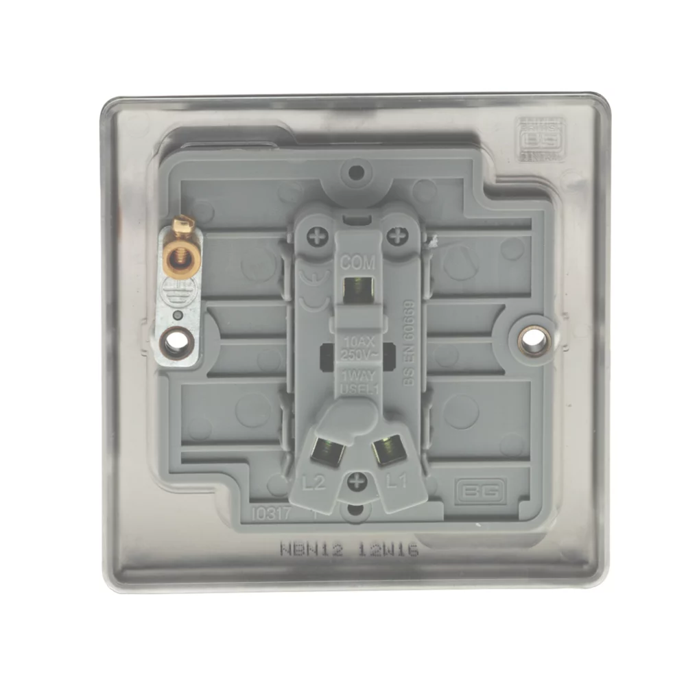 British General Nexus Metal 10AX 1-Gang 2-Way Light Switch Black Nickel 6 British General Nexus Metal 10AX 1-Gang 2-Way Light Switch Black Nickel - Image 4