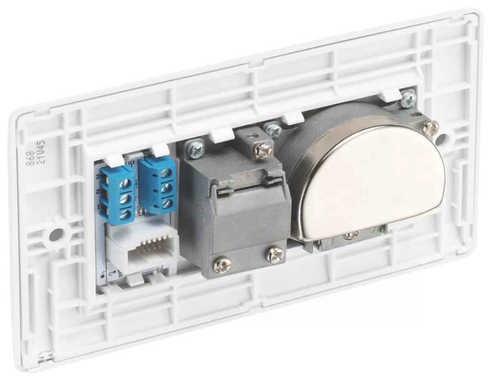 British General 800 Series 2-Gang Triplex TV Socket White 5 British General 800 Series 2-Gang Triplex TV Socket White - Image 3