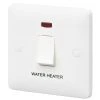 MK Base 20AX 1-Gang DP Water Heater Switch White With Neon With White Inserts -British General Shop 814PF P