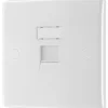 British General 800 Series RJ45 Ethernet Socket White With White Inserts -British General Shop 815XG P