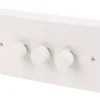 Varilight V-Dim 3-Gang 2-Way Dimmer Switch White