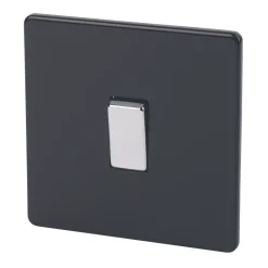 Varilight 10AX 1-Gang Intermediate Switch Jet Black