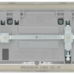 British General Nexus Metal 13A 2-Gang SP Switched Socket + 3.1A 2-Outlet Type A USB Charger Pearl Nickel With White Inserts -British General Shop 8208P A5