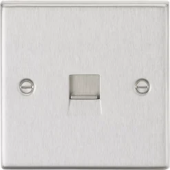 Knightsbridge CS73BC Master Telephone Socket Brushed Chrome