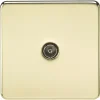 Knightsbridge SF0100PB 1-Gang Coaxial TV Socket Polished Brass 1 Knightsbridge SF0100PB 1-Gang Coaxial TV Socket Polished Brass -British General Shop 826TY P