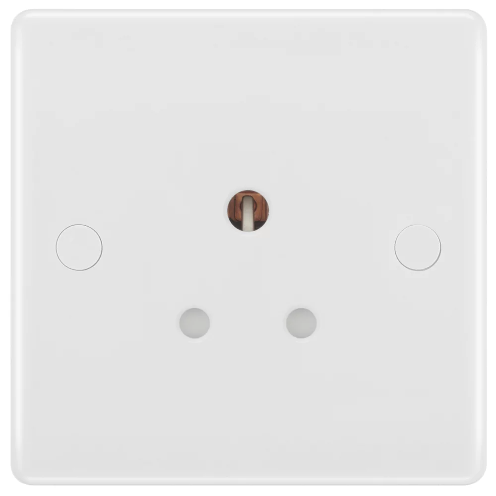 British General 800 Series 5A 1-Gang Unswitched Round Pin Socket White With White Inserts 4 British General 800 Series 5A 1-Gang Unswitched Round Pin Socket White With White Inserts - Image 2