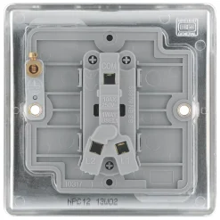 British General Nexus Metal 10AX 1-Gang 2-Way Light Switch Polished Chrome -British General Shop 830FT A4