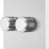 British General Evolve 2-Gang 2-Way LED Trailing Edge Double Push Dimmer With Rotary Control Brushed Steel With White Inserts 2 British General Evolve 2-Gang 2-Way LED Trailing Edge Double Push Dimmer With Rotary Control Brushed Steel With White Inserts -British General Shop 831PY P