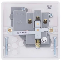 British General 800 Series 13A 1-Gang DP Switched Socket White -British General Shop 833HV A3