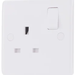 British General 800 Series 13A 1-Gang DP Switched Socket White