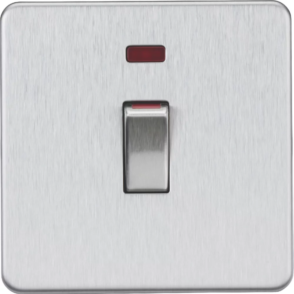 Knightsbridge SF81MNBC 45A 1-Gang DP Control Switch Brushed Chrome With LED 3 Knightsbridge SF81MNBC 45A 1-Gang DP Control Switch Brushed Chrome With LED
